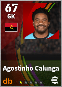 Agostinho Calunga — GK, OVR 67, MAX 67