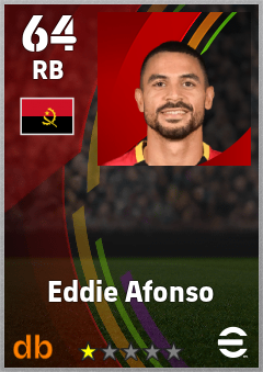 Eddie Afonso — RB, OVR 64, MAX 64