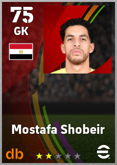 Mostafa Shobeir — GK, OVR 75, MAX 75