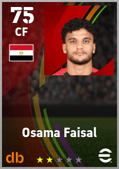Osama Faisal — CF, OVR 75, MAX 75