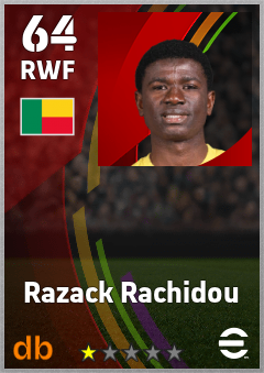 Razack Rachidou — RWF, OVR 64, MAX 64