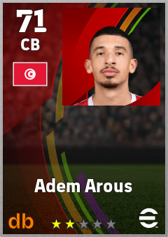 Adem Arous — CB, OVR 71, MAX 71