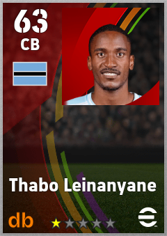 Thabo Leinanyane — CB, OVR 63, MAX 63