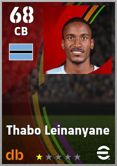 Thabo Leinanyane — CB, OVR 68, MAX 68