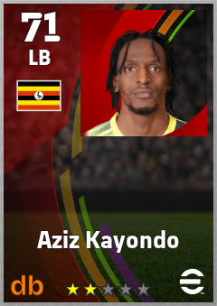 Aziz Kayondo — LB, OVR 71, MAX 71