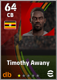 Timothy Awany — CB, OVR 64, MAX 64
