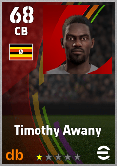 Timothy Awany — CB, OVR 68, MAX 68
