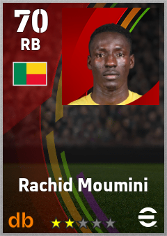 Rachid Moumini — RB, OVR 70, MAX 70