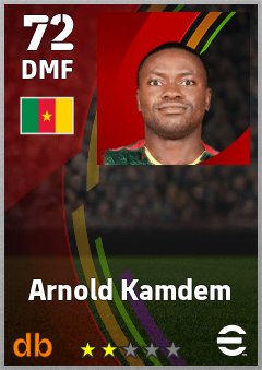 Arnold Kamdem — DMF, OVR 72, MAX 72