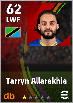 Tarryn Allarakhia — LWF, OVR 62, MAX 62