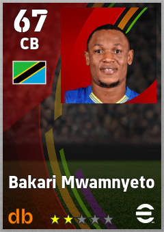 Bakari Mwamnyeto — CB, OVR 67, MAX 67