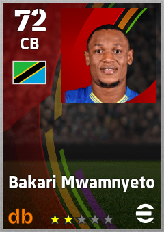 Bakari Mwamnyeto — CB, OVR 72, MAX 72
