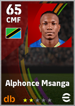 Alphonce Msanga — CMF, OVR 65, MAX 65