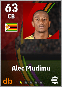 Alec Mudimu — CB, OVR 63, MAX 63