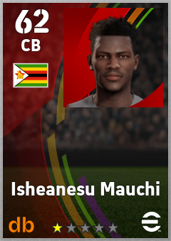Isheanesu Mauchi — CB, OVR 62, MAX 62