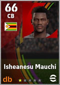 Isheanesu Mauchi — CB, OVR 66, MAX 66