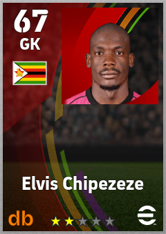 Elvis Chipezeze — GK, OVR 67, MAX 67