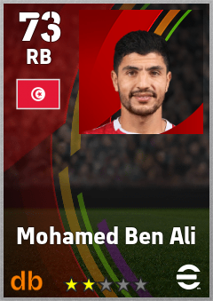 Mohamed Ben Ali — RB, OVR 73, MAX 73