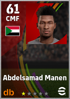 Abdelsamad Manen — CMF, OVR 61, MAX 61