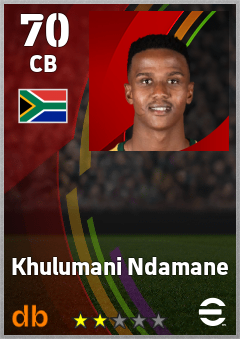 Khulumani Ndamane — CB, OVR 70, MAX 70