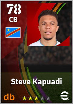 Steve Kapuadi — CB, OVR 78, MAX 78