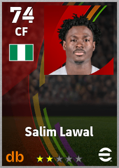 Salim Lawal — CF, OVR 74, MAX 74