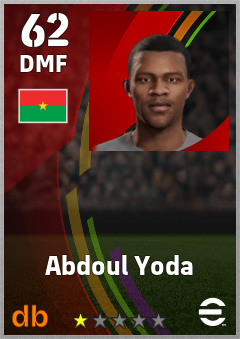 Abdoul Yoda — DMF, OVR 62, MAX 62