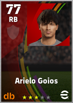 Arielo Goios — RB, OVR 77, MAX 77