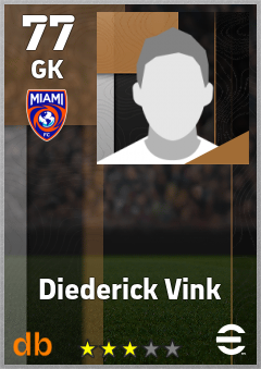 Diederick Vink — GK, OVR 77, MAX 77