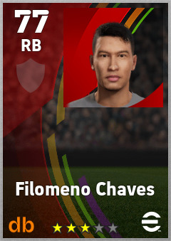Filomeno Chaves — RB, OVR 77, MAX 77