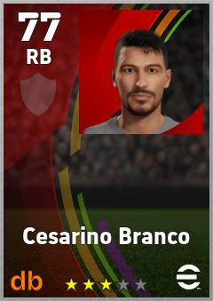 Cesarino Branco — RB, OVR 77, MAX 77