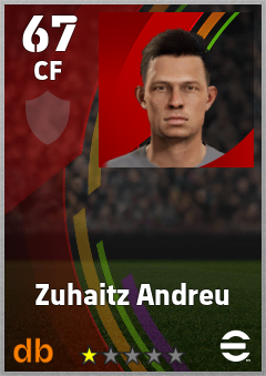 Zuhaitz Andreu — CF, OVR 67, MAX 67