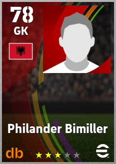 Philander Bimiller — GK, OVR 78, MAX 78