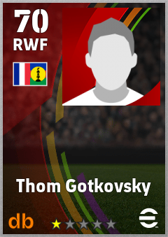 Thom Gotkovsky — RWF, OVR 70, MAX 70