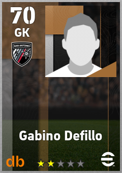 Gabino Defillo — GK, OVR 70, MAX 70