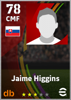 Jaime Higgins — CMF, OVR 78, MAX 78