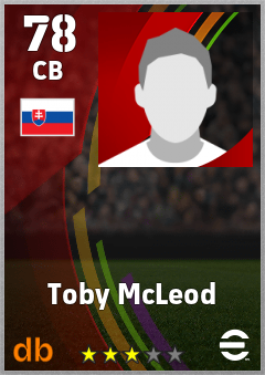 Toby McLeod — CB, OVR 78, MAX 78
