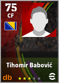 Tihomir Babović eFootball player card