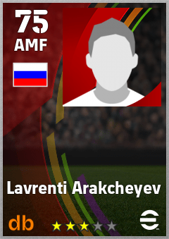 Lavrenti Arakcheyev — AMF, OVR 75, MAX 75