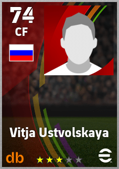 Vitja Ustvolskaya — CF, OVR 74, MAX 74