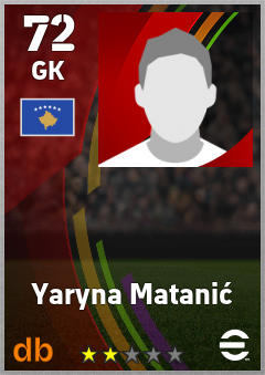 Yaryna Matanić — GK, OVR 72, MAX 72