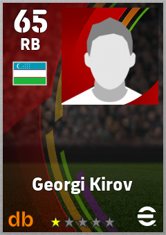 Georgi Kirov — RB, OVR 65, MAX 65