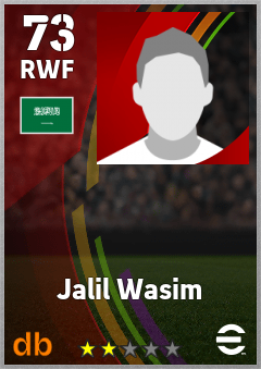 Jalil Wasim — RWF, OVR 73, MAX 73