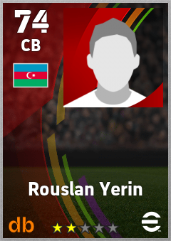 Rouslan Yerin — CB, OVR 74, MAX 74