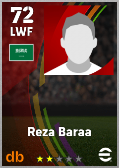 Reza Baraa — LWF, OVR 72, MAX 72