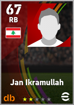 Jan Ikramullah — RB, OVR 67, MAX 67