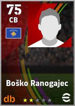Boško Ranogajec — CB, OVR 75, MAX 75