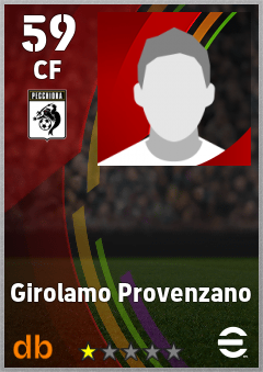 Girolamo Provenzano — CF, OVR 59, MAX 59