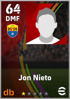 Jon Nieto — DMF, OVR 64, MAX 64