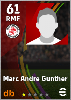 Marc Andre Gunther — RMF, OVR 61, MAX 61